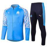 20-21 Marseille (blue)  jacket Sweater tracksuit set