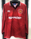 94-96 Manchester United home (Long sleeve) Retro Jersey Thailand Quality