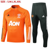 20-21 Manchester United (orange) Training Adult Sweater tracksuit set Training Suit