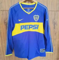 Long sleeve 2003 CA Boca Juniors home Retro Version Thailand Quality