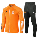 20-21 Manchester United (orange) Jacket Adult Sweater tracksuit set