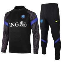 2020 Netherlands (black) Adult Soccer Jacket Training Suit