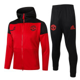 20-21 Manchester United (Red) Jacket and cap set training suit Thailand Qualit