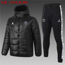20-21 Paris Saint-Germain (black) Jcotton-padded clothes Soccer Jacket