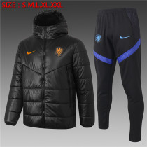 2020 Netherlands (black) Jcotton-padded clothes Soccer Jacket