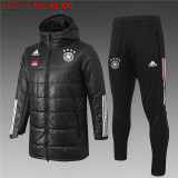 2020 Germany (black) Jcotton-padded clothes Soccer Jacket