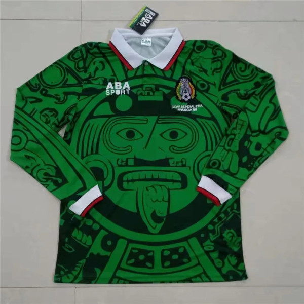 Long sleeve 1998 Mexico Away Retro Jersey Thailand Quality