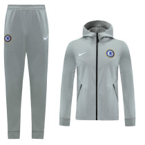 20-21 Chelsea (grey) Jacket and cap set training suit Thailand Qualit