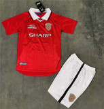 Kids kit 99-00 Manchester United home (Retro Jersey) Thailand Quality