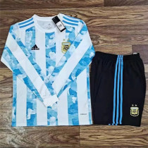 Long sleeve 2021 Argentina home Set.Jersey & Short High Quality