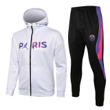 21-22 Paris Saint-Germain (White) Jacket and cap set training suit Thailand Qualit
