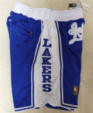Los Angeles Lakers  湖人LOS复古密绣球裤口袋裤蓝