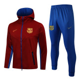 21-22 Barcelona (Red) Jacket and cap set training suit Thailand Qualit