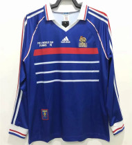 Long sleeve Jersey 1998 France home (Champion ) Retro Jersey Thailand Quality