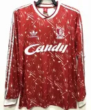 1989 Liverpool home ( Long sleeve) Retro Jersey Thailand Quality