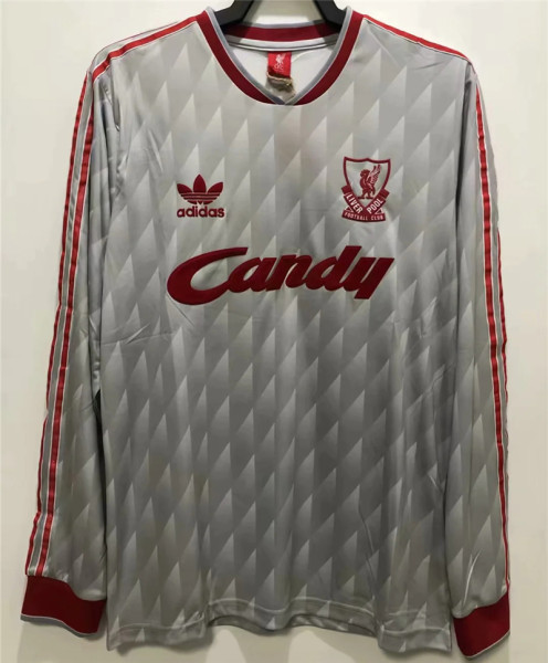 1989 Liverpool Away ( Long sleeve) Retro Jersey Thailand Quality