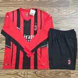 Long sleeve 21-22 AC Milan home Set.Jersey & Short High Quality