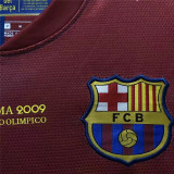 Long sleeve 08-09 FC Barcelona (UEFA version) Retro Jersey Thailand Quality