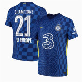 CHAMPIONS OF EUROPE 21# Chelsea home Fans Version Thailand Quality