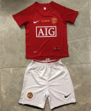 UEFA version Kids kit 07-08 Manchester United home (Retro Jersey) Thailand Quality