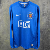 UEFA version 07-08 Manchester United Away ( Long sleeve) Retro Jersey Thailand Quality