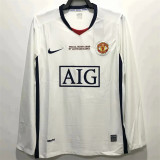 UEFA version 08-09 Manchester United Away ( Long sleeve) Retro Jersey Thailand Quality