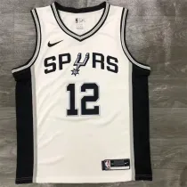 San Antonio Spurs 马刺队 白色 12号 阿尔德里奇