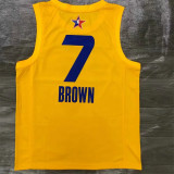NBA All-Star Game 21赛季 全明星 黄色 7号 布朗
