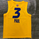 NBA All-Star Game 21赛季 全明星 黄色 3号 保罗