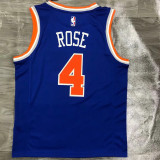New York Knicks 尼克斯队 蓝色 4号 罗斯