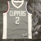 Los Angeles Clippers 21赛季 快船队 奖励版 灰色 2号 伦纳德