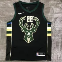 Milwaukee Bucks 雄鹿队 V领 黑色大鹿头 22号 米德尔顿