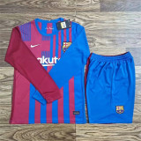 Long sleeve 21-22 FC Barcelona home Set.Jersey & Short High Quality