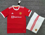 21-22 Manchester United home Set.Jersey & Short High Quality