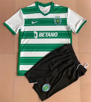 21-22 Sporting Lisbon home Set.Jersey & Short High Quality