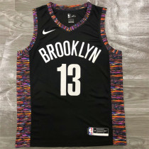 Brooklyn Nets 20赛季篮网队城市版 黑色 13号 哈登