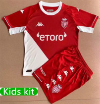 Kids kit 21-22 AS Monaco FC home Thailand Quality