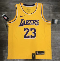 2021 Lakers in the NBA yellow James NBA湖人队 黄色 23号 詹姆斯