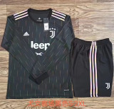 Long sleeve 21-22 Juventus FC Away Set.Jersey & Short High Quality