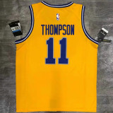 Golden State Warriors NBA 勇士队黄色 热压球衣 11号汤普森