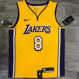 Los Angeles Lakers NBA湖人黄色V领8号