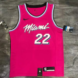 Miami Heat NBA升级230克面料#热火队20年城市版 粉色 22号巴特勒