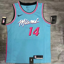 Miami Heat NBA 230克面料#热火队20年城市版 湖蓝色 14号希罗