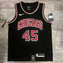 Chicago Bulls NBA 公牛队黑色圆领 45号乔丹