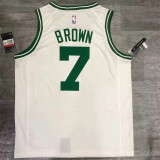 Boston Celtics NBA凯尔特天队复古白色7号杰伦.布朗