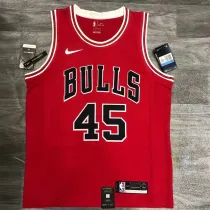 Chicago Bulls NBA 公牛队红色圆领 45号乔丹