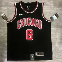 Chicago Bulls NBA 公牛队黑色圆领 8号拉文