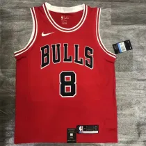 Chicago Bulls NBA 公牛队红色圆领 8号拉文