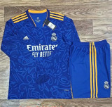 Long sleeve 21-22 Real Madrid Away Set.Jersey & Short High Quality