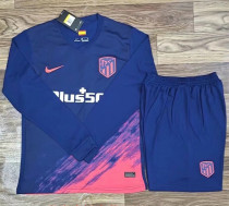 Long sleeve 21-22 Atletico Madrid Away Set.Jersey & Short High Quality
